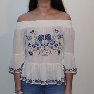 off the shoulder blouse
